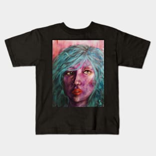 Angela (colorful portrait Kids T-Shirt